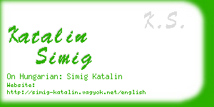 katalin simig business card